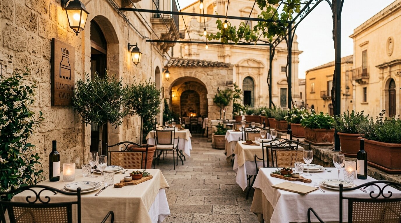 Dehors serale del ristorante