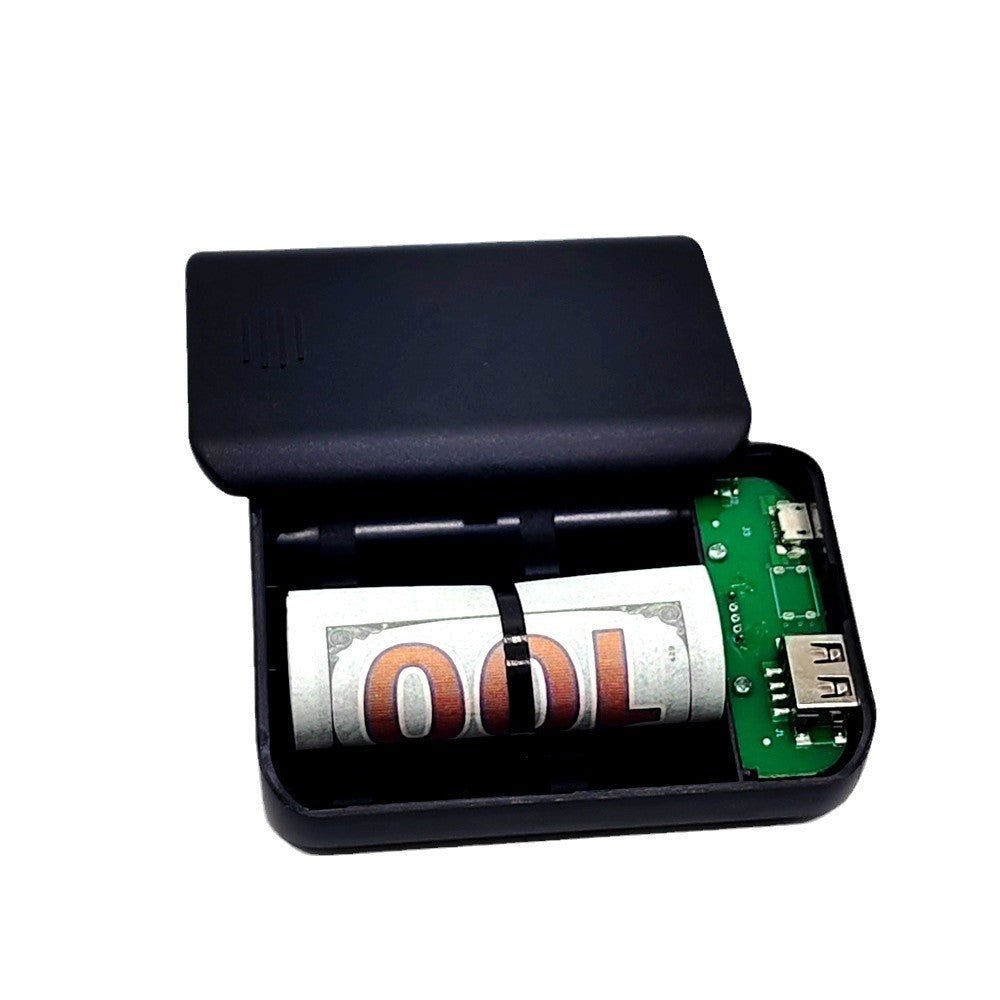 Cell Vault diversion safe open, showing hidden cash compartment