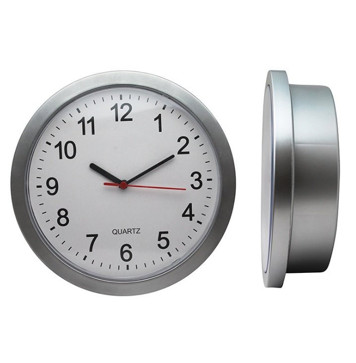 SafeWall Clock wall clock diversion safe, front and side profile