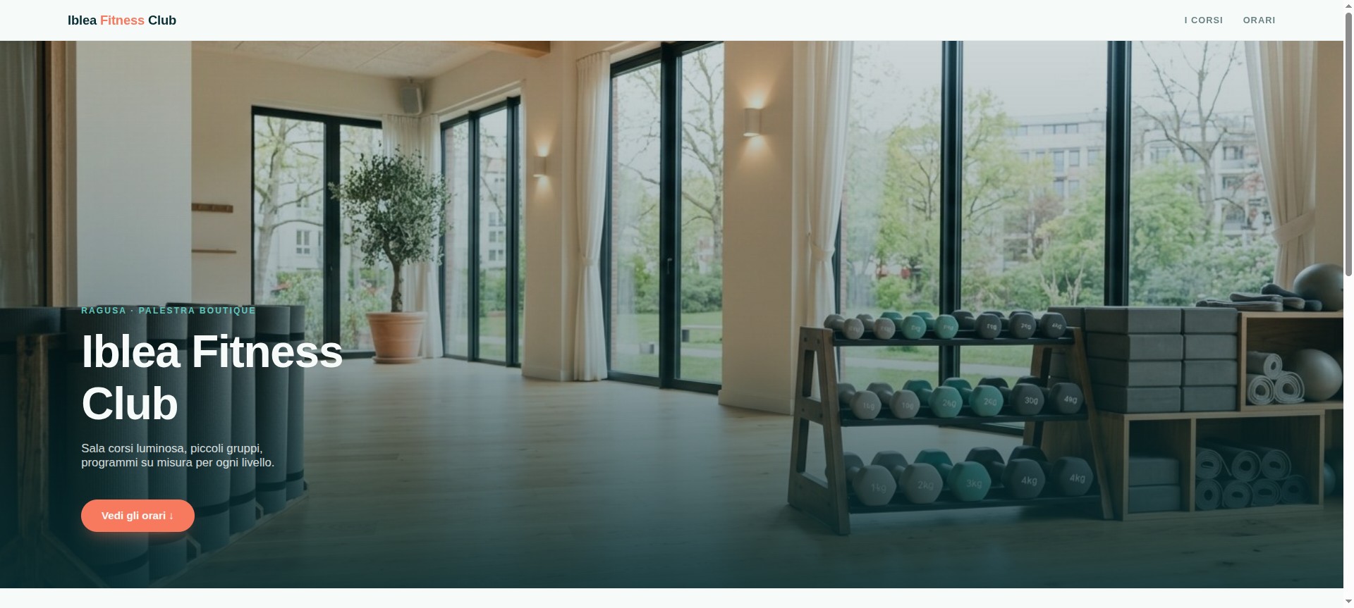 Anteprima del sito: Iblea Fitness Club
