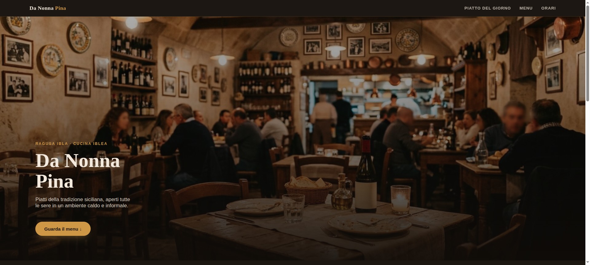 Anteprima del sito: Ristorante da Nonna Pina